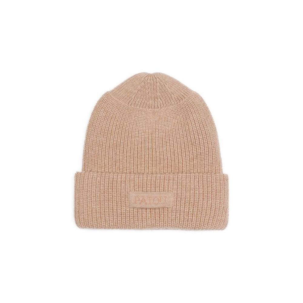 Patou Knitted Ribbed Beanie Hat Women